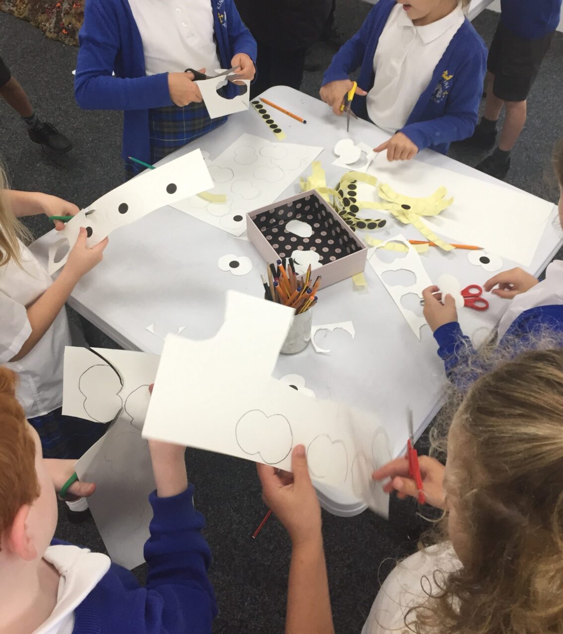 Children participating in workshop at the gallery during an exhibition